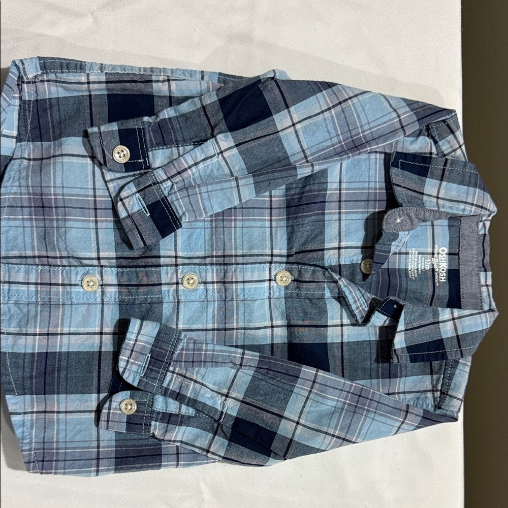 OshKosh B'gosh Blue Plaid Button-Down Shirt